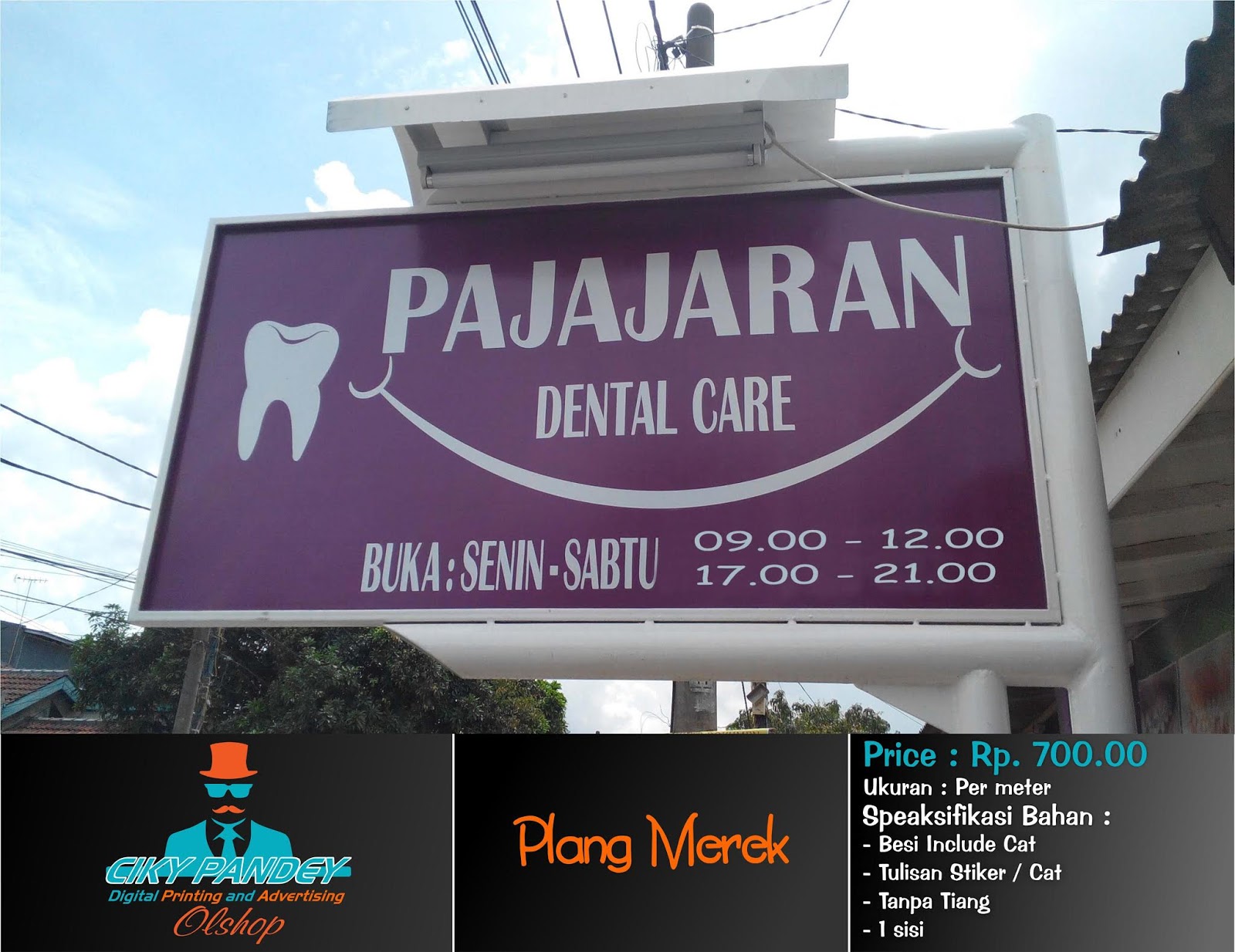Jasa papan nama / Plang merek toko , kantor, dan usaha Palembang