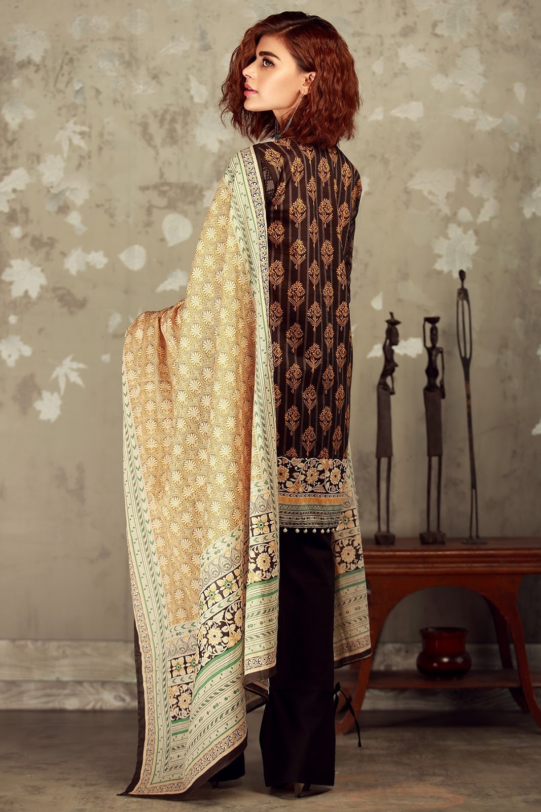 Khaadi Unstitched 3 Piece Mid Summer Collection 2017 C17502BLACK with