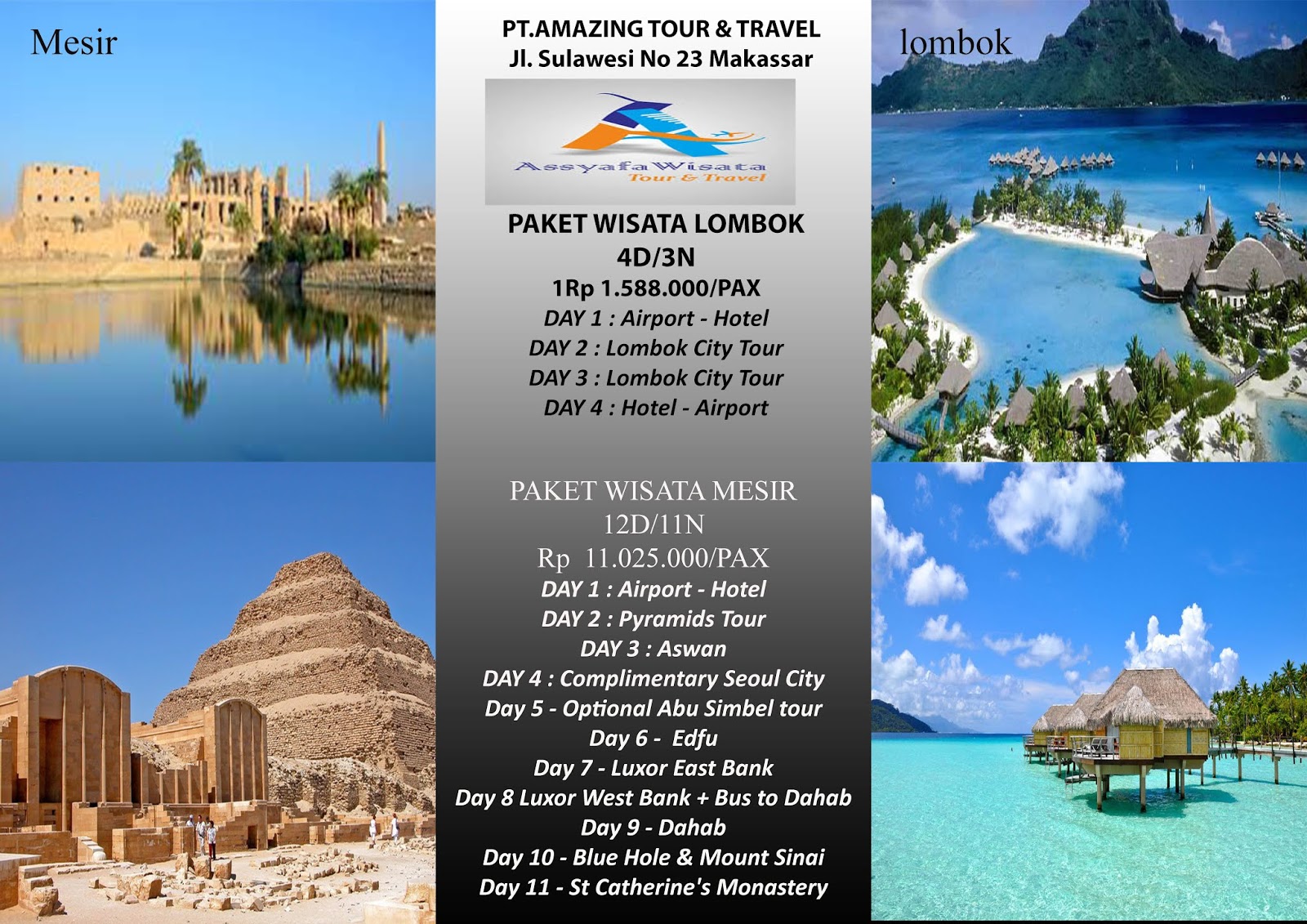 Brosur Paket Wisata Lombok