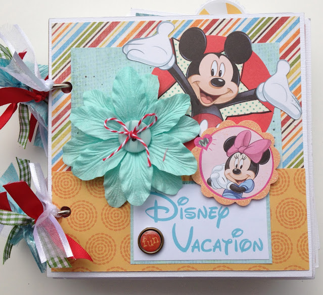 Disney Themed Vacation Scrapbook Album with Mickey & Minnie Mouse