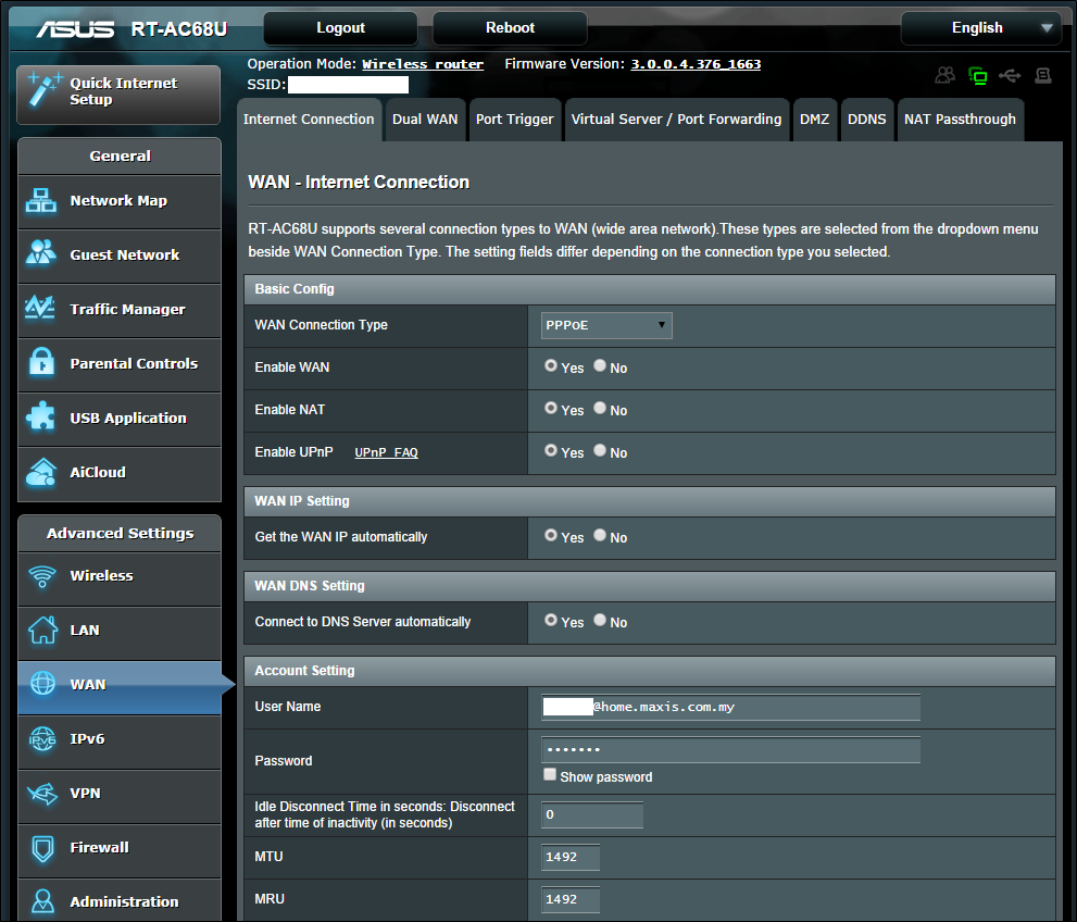 bits here and there: Asus RT-AC68U with Maxis fiber and Astro IPTV