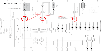 TOYOTA HILUX REVO WIRING - ENGINE: HILUX REVO 4WD Combination Meter