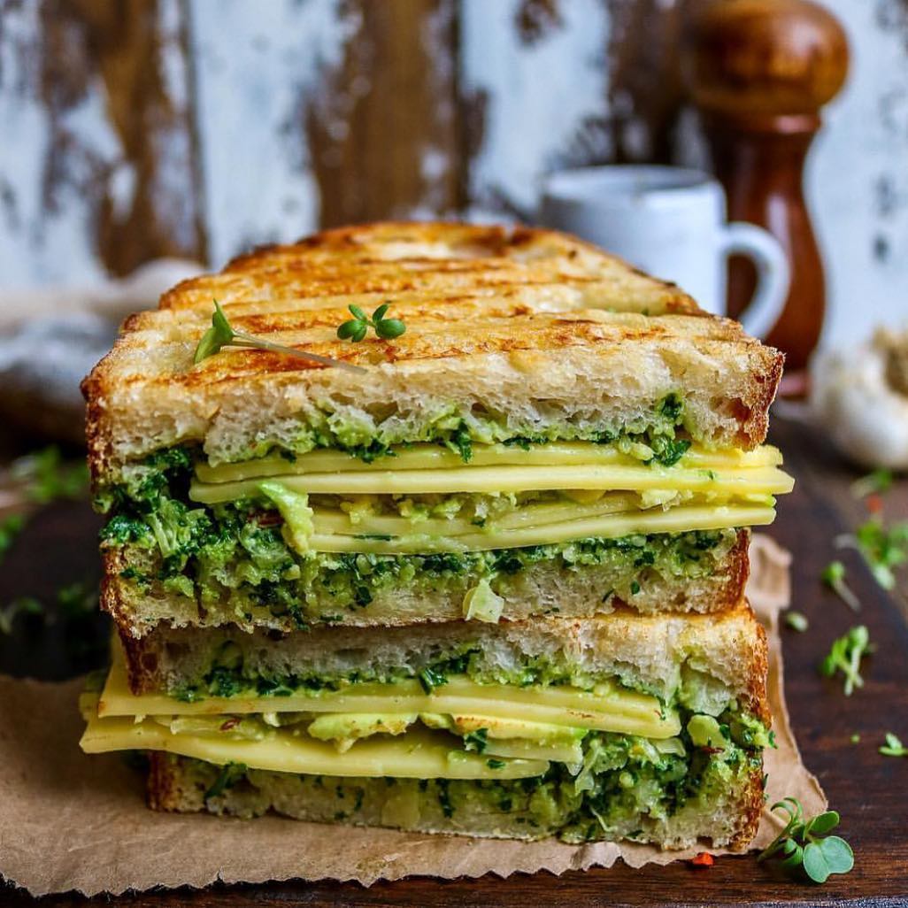 Toasted Pesto Avocado Sandwich!