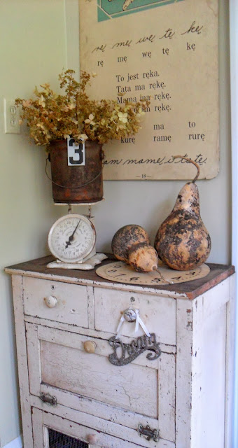 must love junk: A Clock Face and 2 Gourds