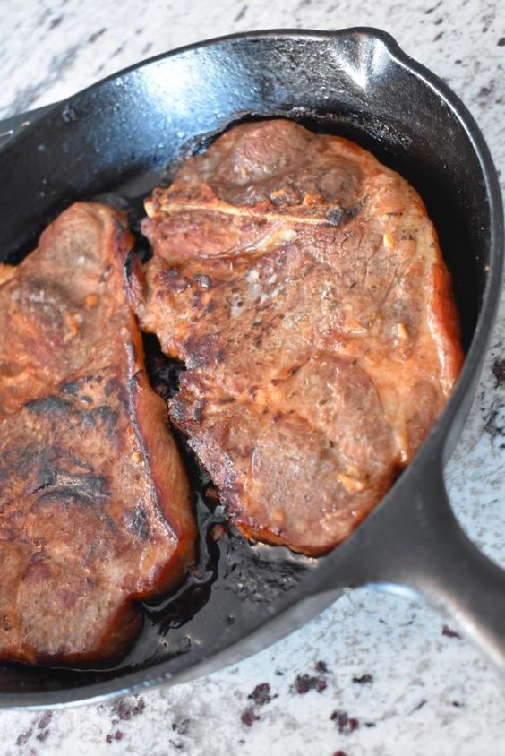 Honey Garlic Baked Pork Steaks