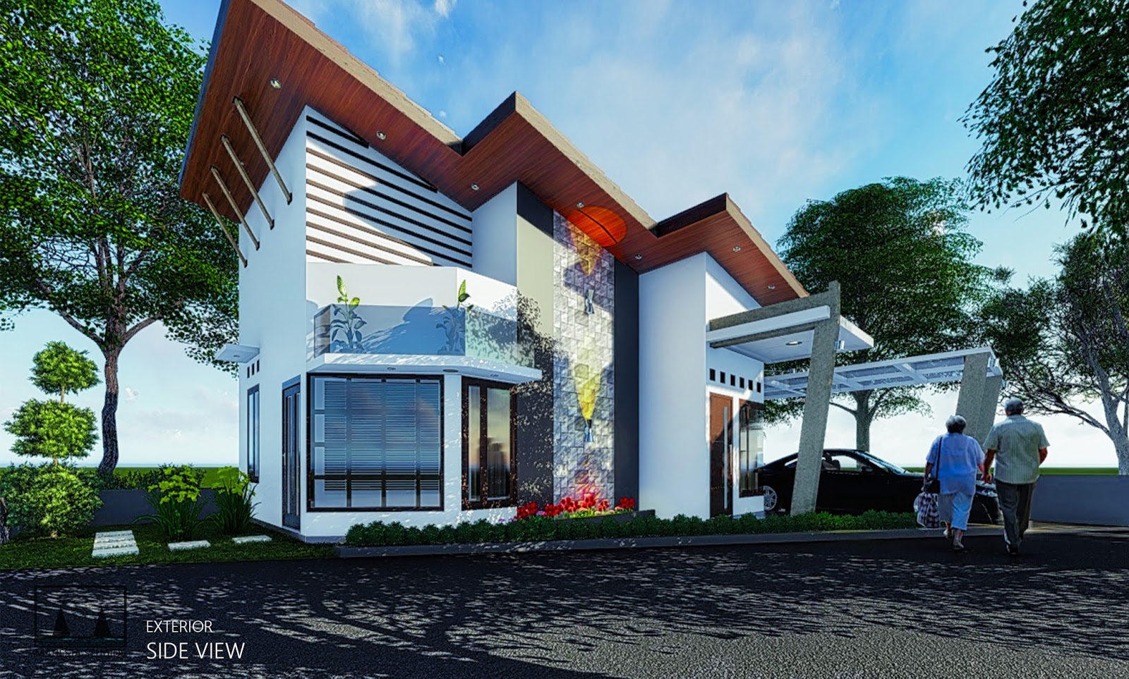 Desain Hunian Lahan Sempit Asimetris