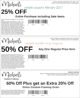 free Michaels coupons february 2017