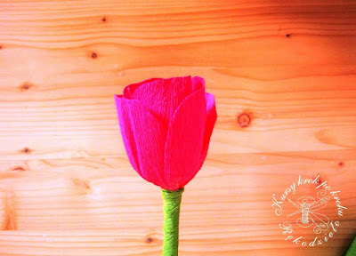 Tulipany z krepiny - samouczek DIY