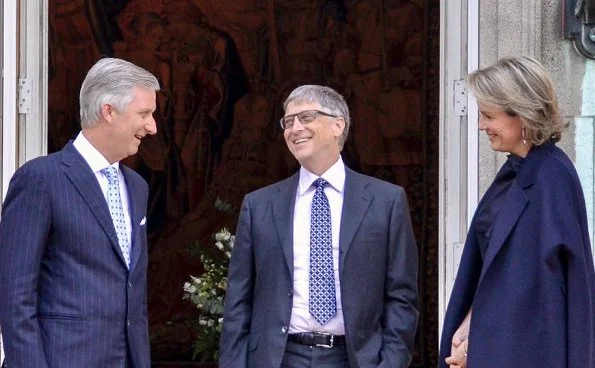King Philippe, Queen Mathilde met with Bill Gates and Melinda Gates at Brussels Royal Palace in Belgium