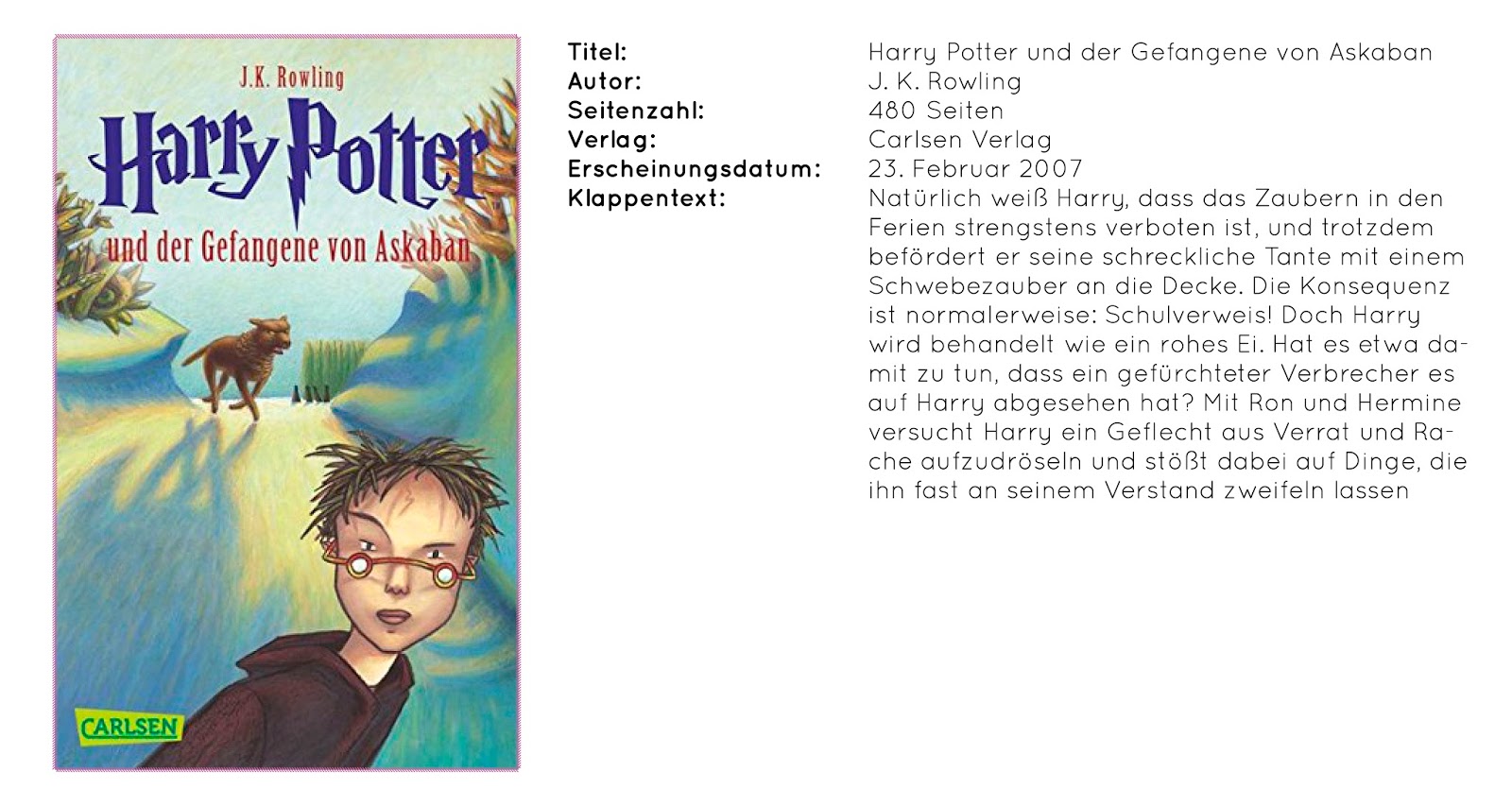 [Rezension] Harry Potter und der Gefangene von Askaban von J. K
