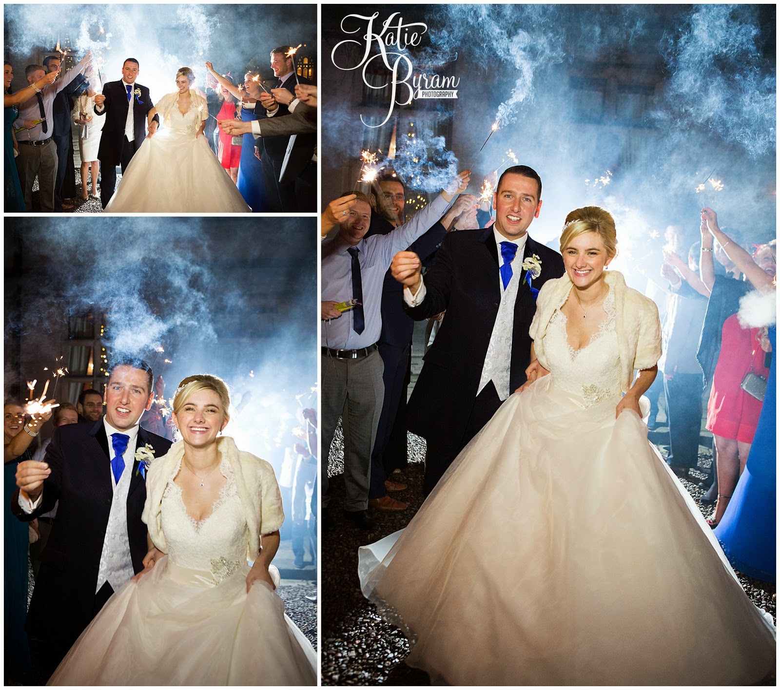 wedding sparklers, bride and groom with sparklers, , ellingham hall, ellingham hall wedding, katie byram photography, alnwick treehouse wedding, alnwick garden wedding, alnwick wedding, 