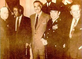 Kwame Nkrumah with other co-founders of the Non-Aligned Movement: Nehru of India, Nassar of Egypt, Sukharno of Indonesia and Tito of Yugoslavia in late 1960