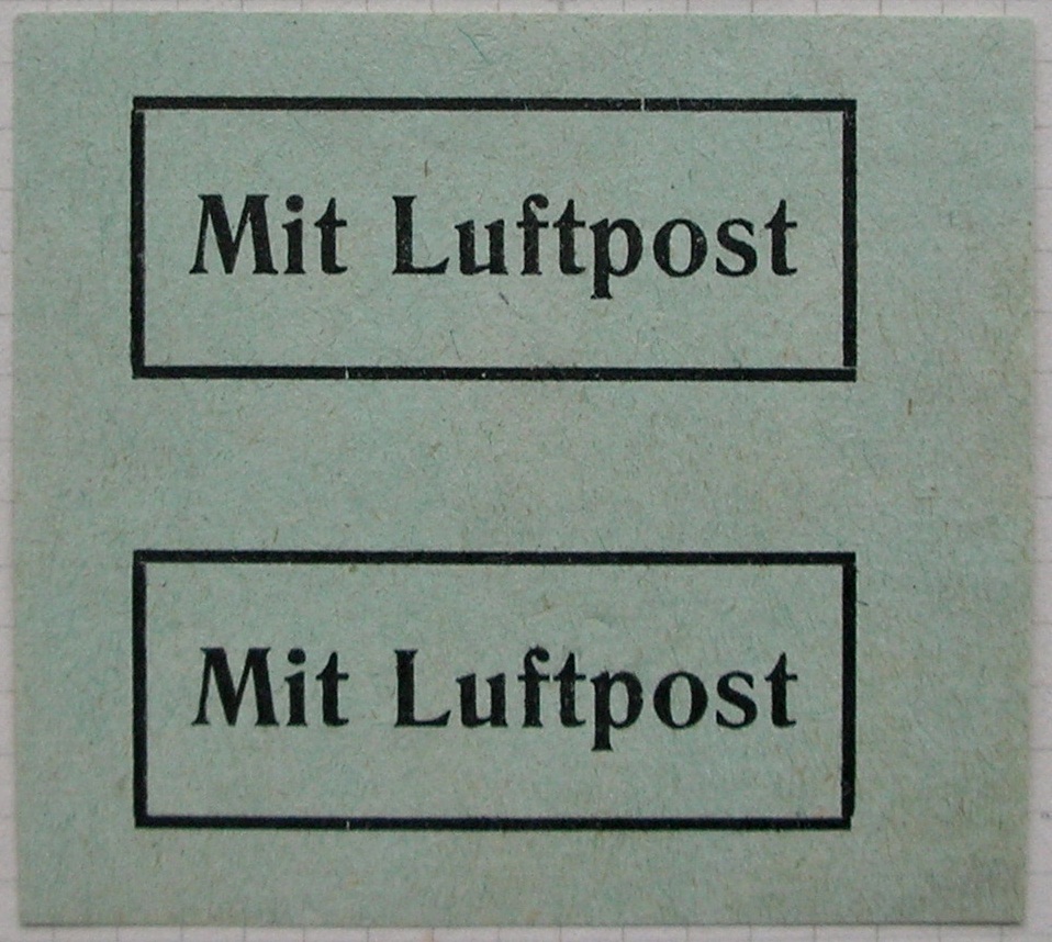 International Airmail And Priority Mail Labels: Danzig: Airmail labels