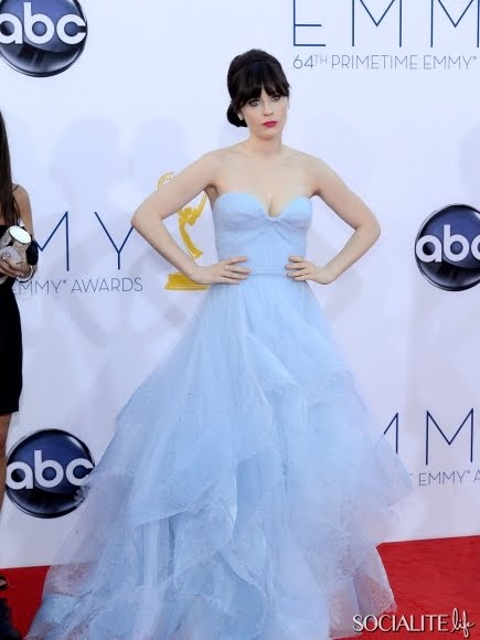 Zooey Deschanel at the 2012 Emmy Awards