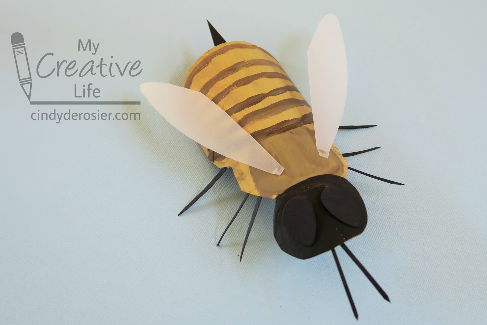 Cindy deRosier My Creative Life Cardboard Tube Honey Bee