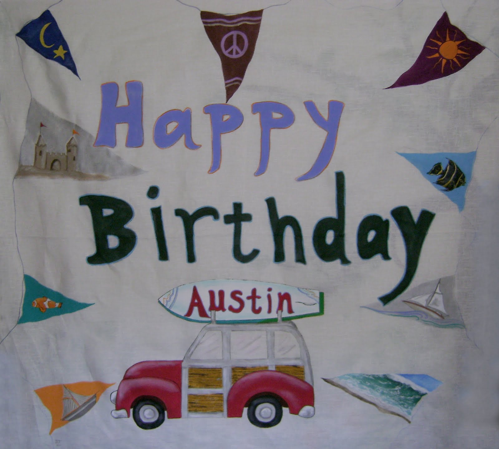 james johansen: birthday banner for austin