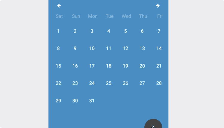 Calendar in ReactJs