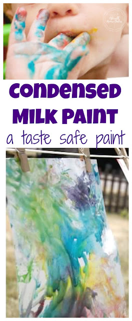 Taste-safe, Messy Fun with Condensed Milk Paint