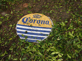 fallen Corona beer sign