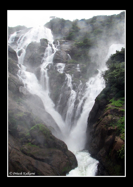 Dudhsagar Waterfall: Close up View