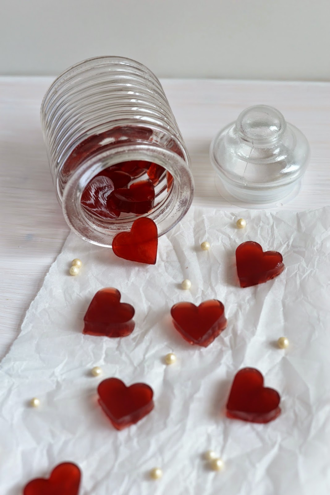 jelly, jelly-hearts, jelly-Herzen, Herz, herzen, hearts, valentinstag, valentine's day, valentine, sweets, naschen, süßigkeit, gummibärli, geschenk, present, überraschung, gift, geschenke aus der küche, blog, xenobiophilia, lifestyleblog