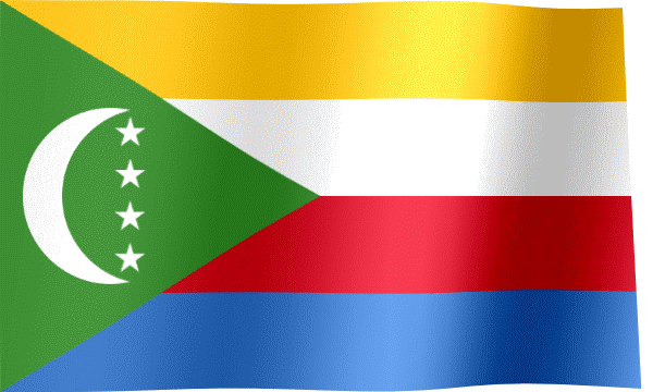 Waving Flag of the Comoros (Animated Gif)