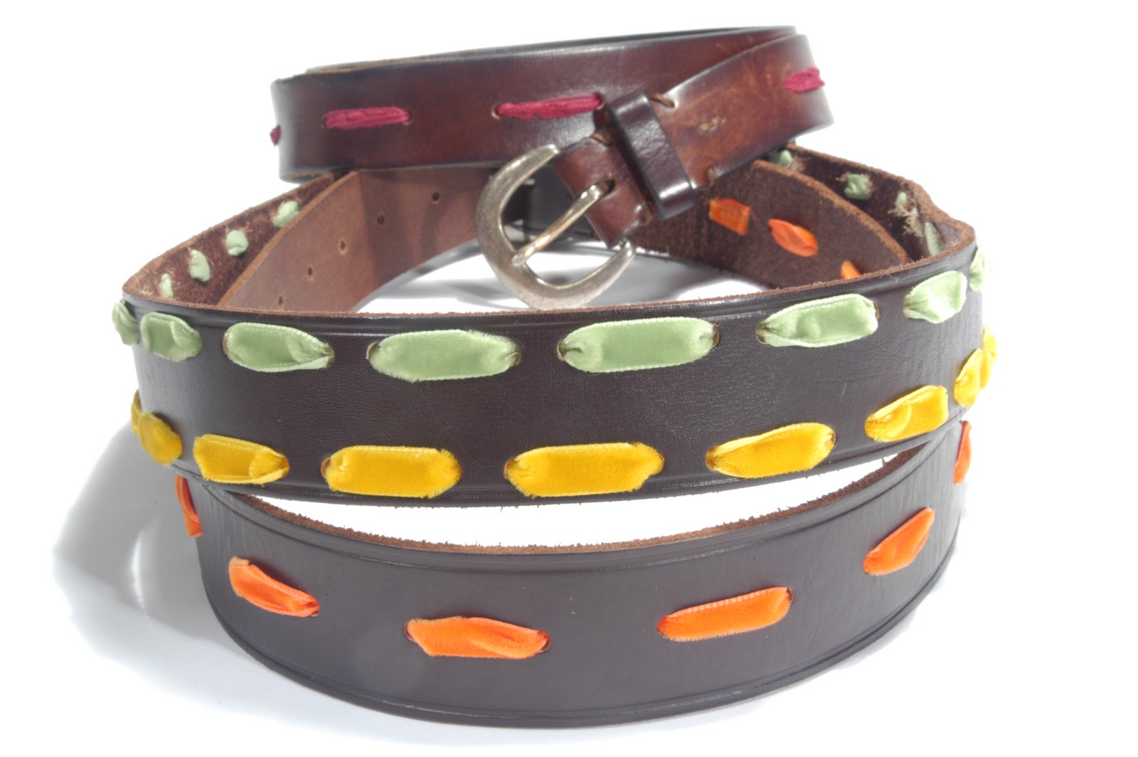 Cathie Filian DIY Fashion Weaving Velvet Ribbon on a Belt