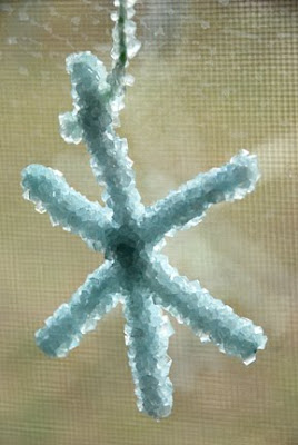 snowflake made from borax