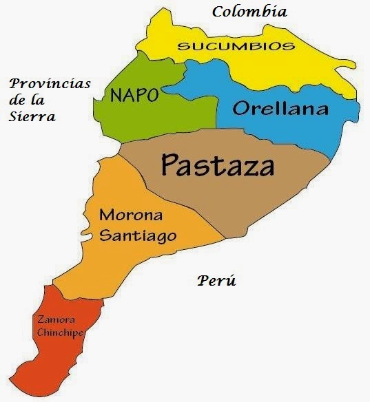 ecuador regiones del Ecuador