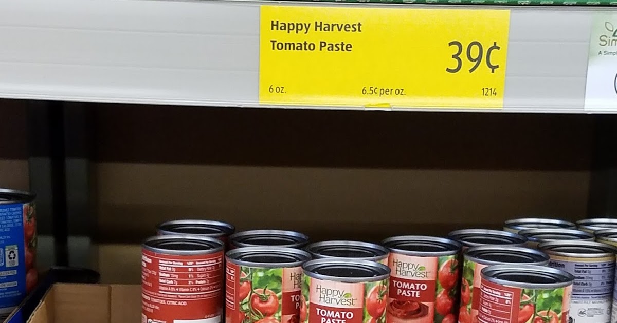 Donevas' Shopping Cart Tomato Paste only 39 cents a can!