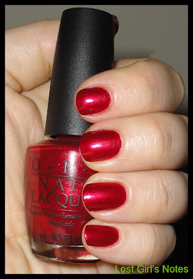 OPi affair in red square swatches and review