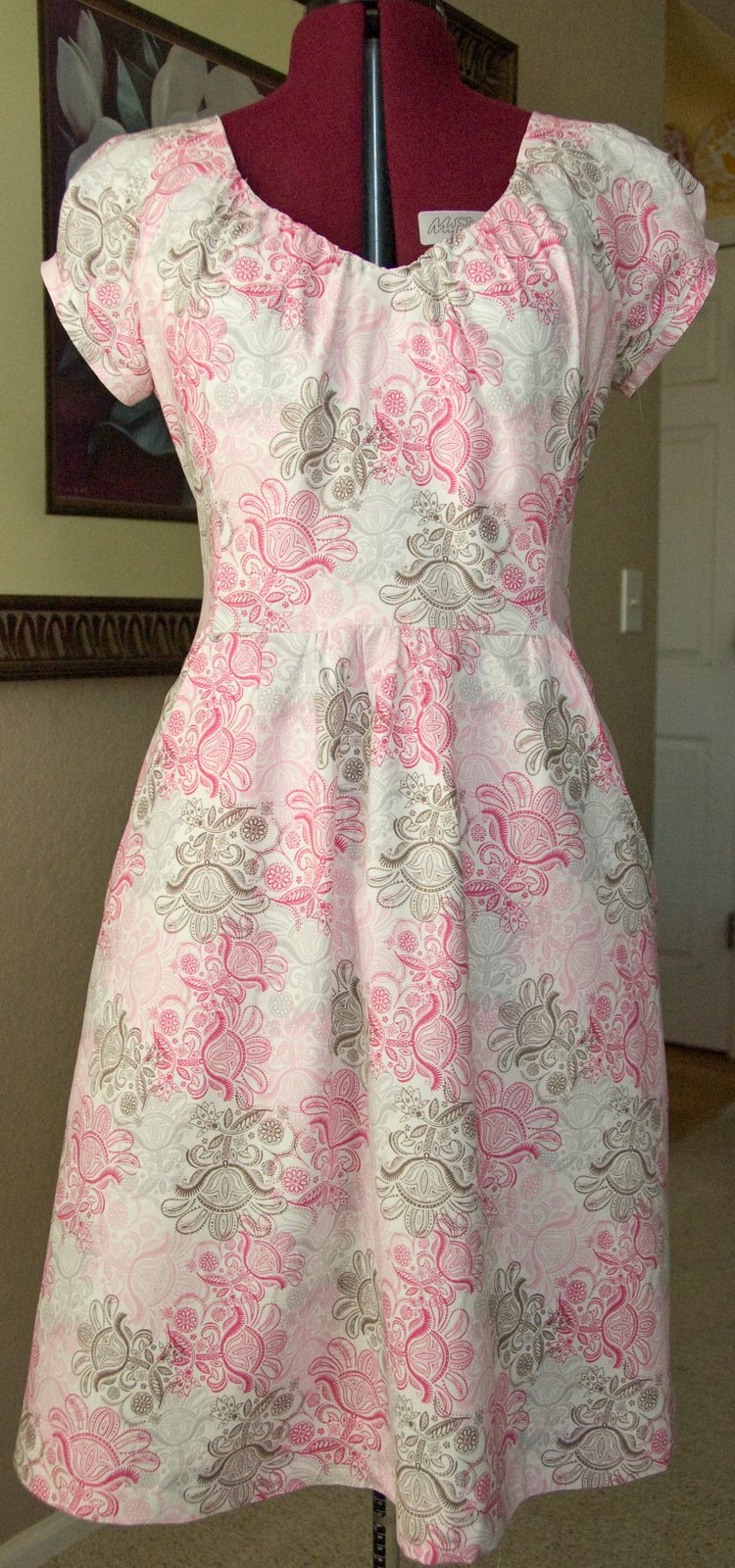 Jengerbread Creations Pink and Gray Dress