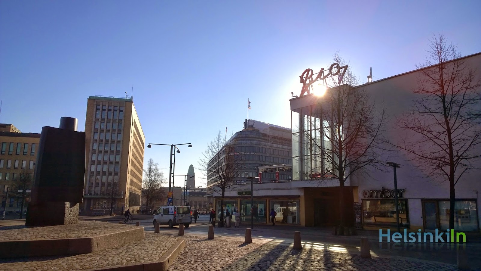 Sunny Helsinki on a weekday morning