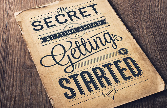 Secret Of Getting Ahead by Tom Ritskes Inspirasi desain tipografi terbaik dan terbaru - Secret Of Getting Ahead by Tom Ritskes