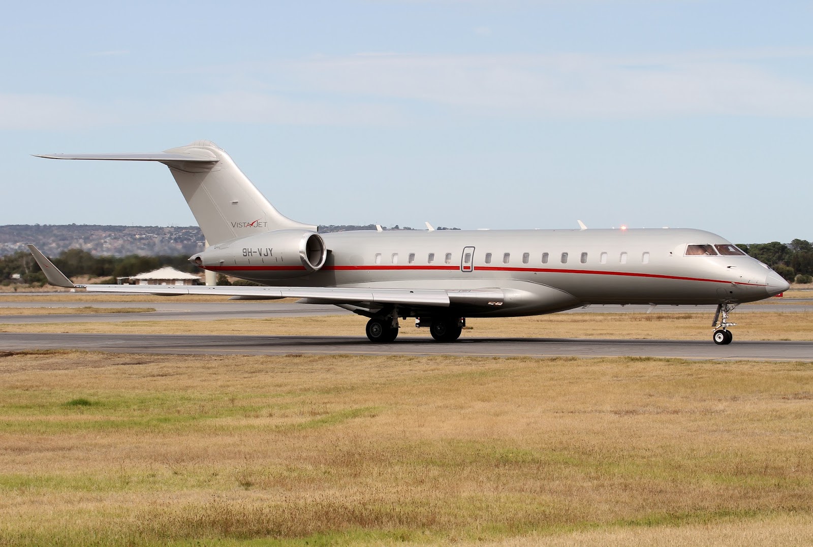 Adelaide Airport Movements VistaJet Malta Global 6000 9HVJY (1st Visit)