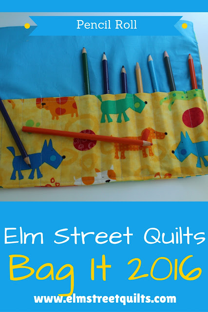 Elm Street Quilts Pencil Roll Tutorial