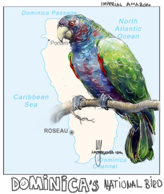 Dominica’s national bird Painting by Ulf Artmagenta