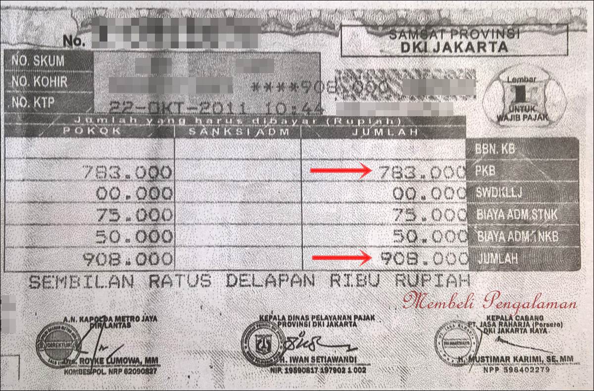 Menghitung Pajak Tahunan Denda Keterlambatan Stnk Vios Limo Ex Taksi