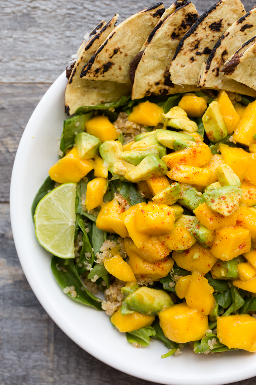 Summer Salad ChiliLime Mango Avocado Quinoa Power Salad Vegan Recipe