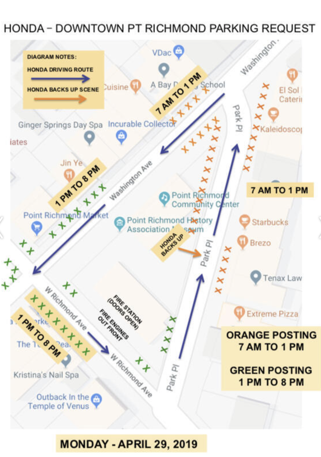 The Point Filming in Point Richmond Monday and Tuesday here are maps