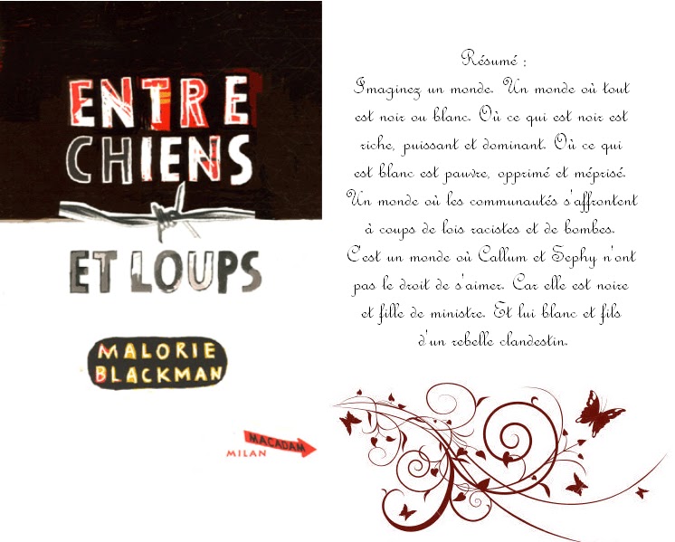 Entre chiens et loups de Malorie Blackman Entre chiens et loups de Malorie Blackman