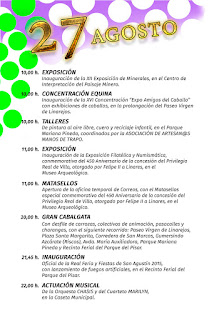 PROGRAMA DÍA 27 DE AGOSTO   Feria de San Agustín 2015  LINARES