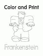 Dibujo de Frankestein para colorear dibujo de frankestein para colorear 
