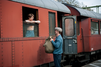 Ida Engvoll and Filip Berg in A Man Called Ove