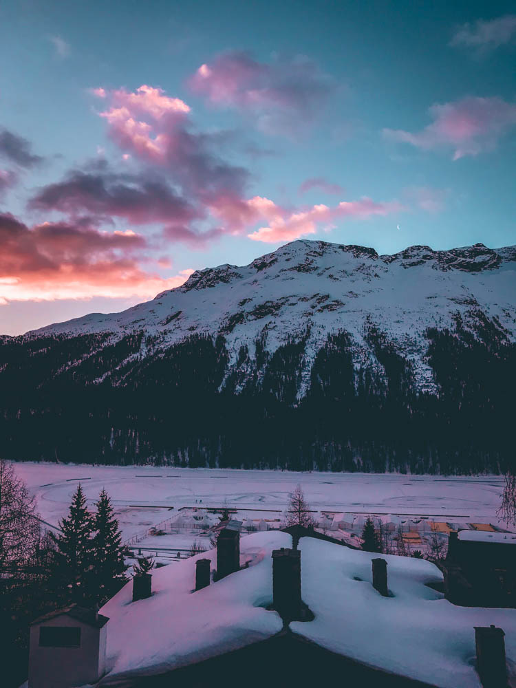 coucher de soleil saint-moritz blog voyage laquotidiennedele suisse bons plans hotel restaurant