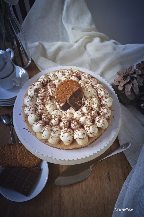 TARTA DE PLÁTANO Y CARAMELO SALADO O BANOFEE PIE - TuvesyoHago