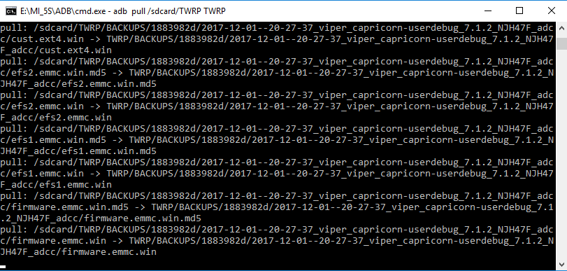 Pindahkan Hasil Backup TWRP ke PC