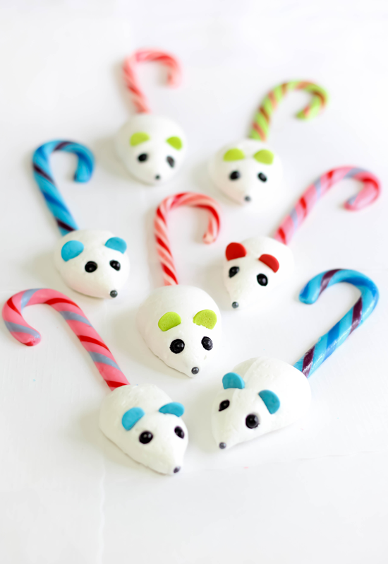 Candy Cane Mice Sprinkle Bakes