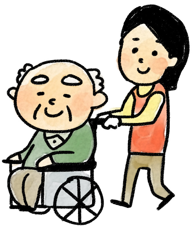 車椅子に乗ったおじいさんのイラスト 介護 ゆるかわいい無料イラスト素材集