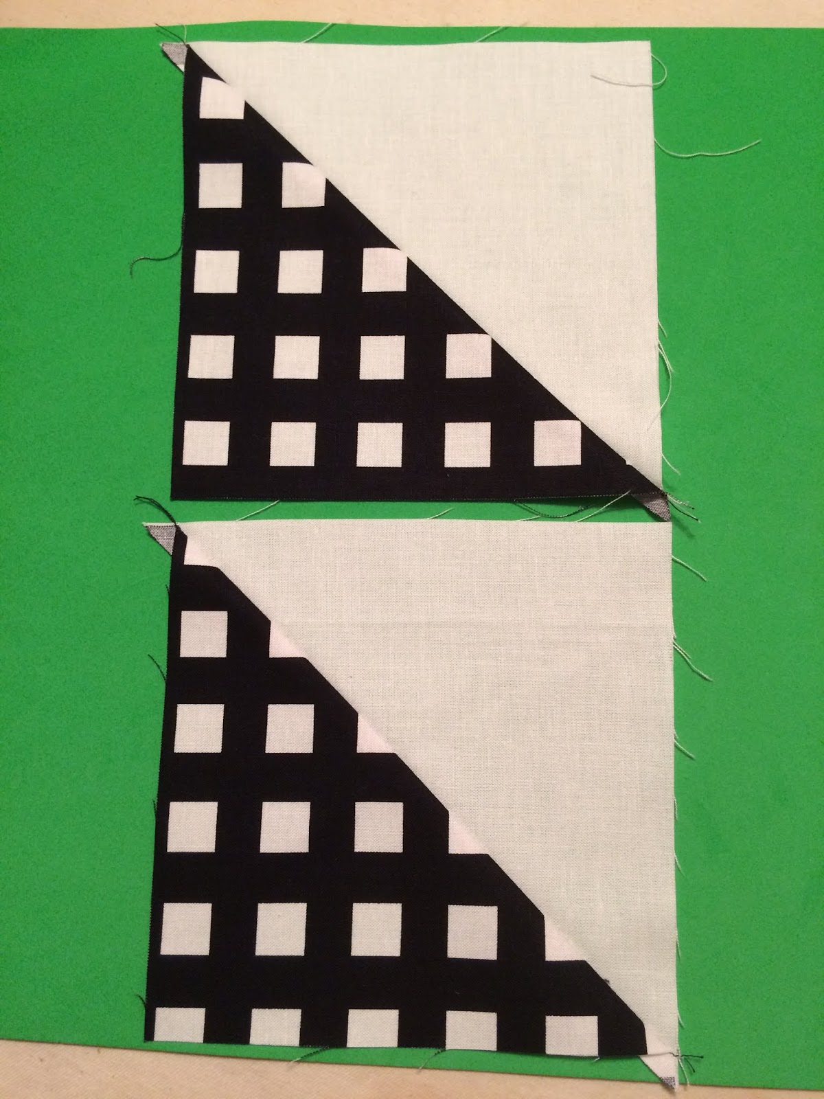 Emerald Coast Modern Quilt Guild Black and White Half Square Triangles
